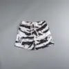 2024 Men's Summer Fashion Mesh Print New Medium Pants Black Quarter Pants Casual American Basketball Shorts Outside Wear 4