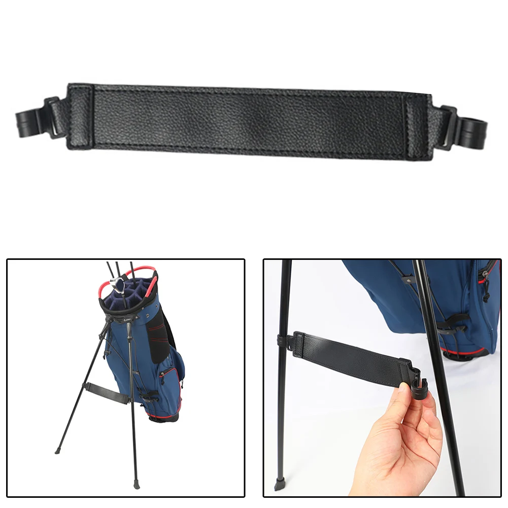 For Golf Stand Bag Accessory Adjustable Leg Tether Strap Promotes Stability Lightweight Portable Design Black Color 3