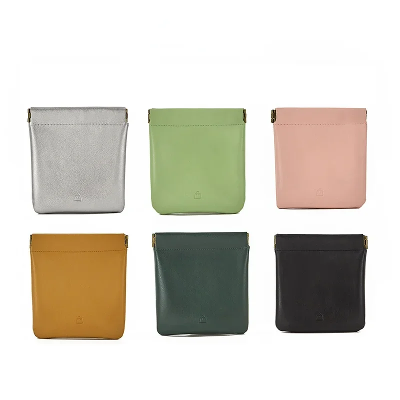 

1PCS Mini Coin Money Bag Change Purse Case Pouch PU Leather Coin Purse Small Earphone Key Card Lipstick Storage Bag Organizer