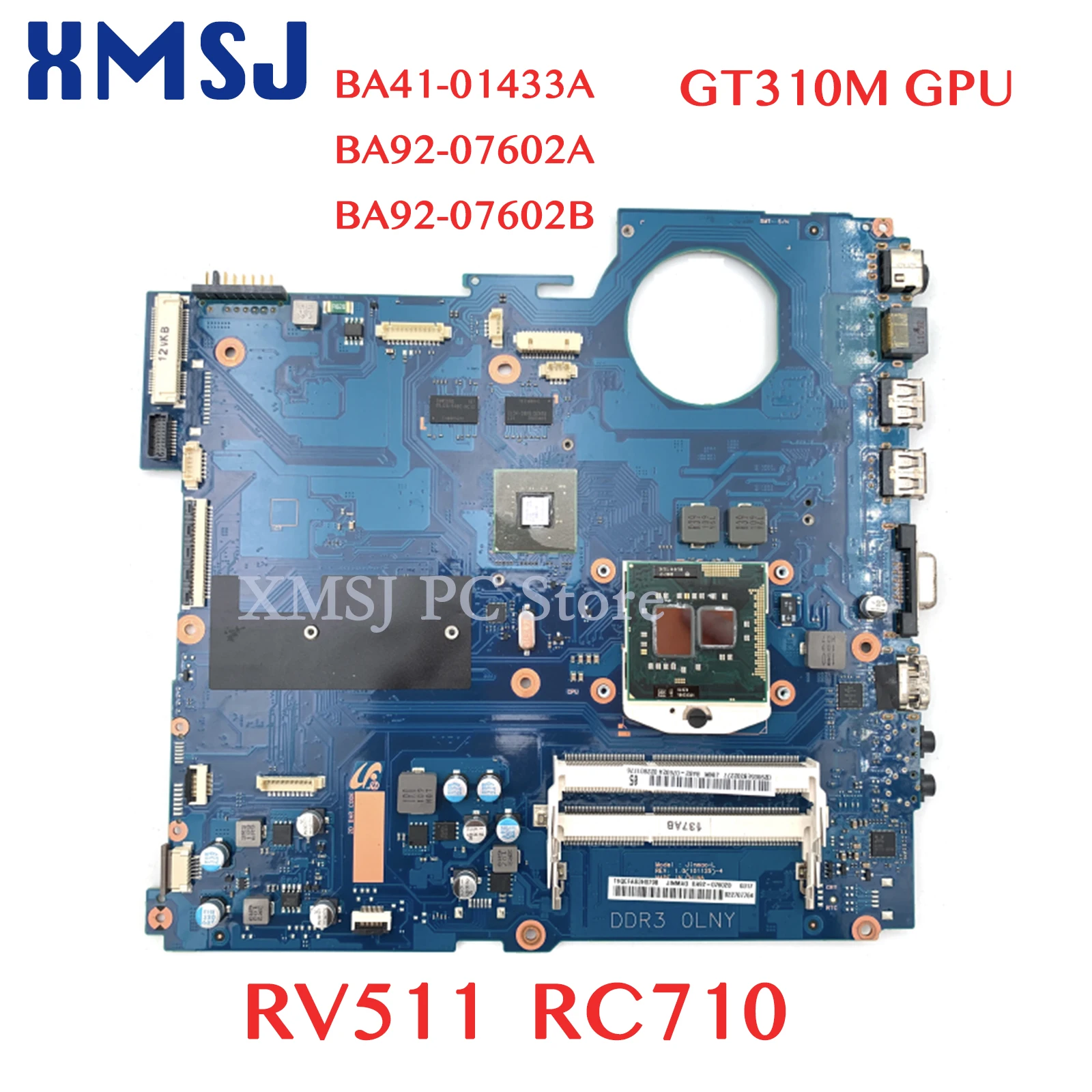 

XMSJ для SAMSUNG RV511 RC710 BA41-01433A BA92-07602A материнская плата для ноутбука HM55 GeForce GT310M GPU DDR3 Материнская плата