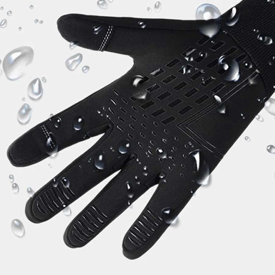 1Pair Outdoor Autumn And Winter Plus Velvet Warm Gloves For Men And Women, Touch Screen Non-slip Bicycle Riding Gloves 4