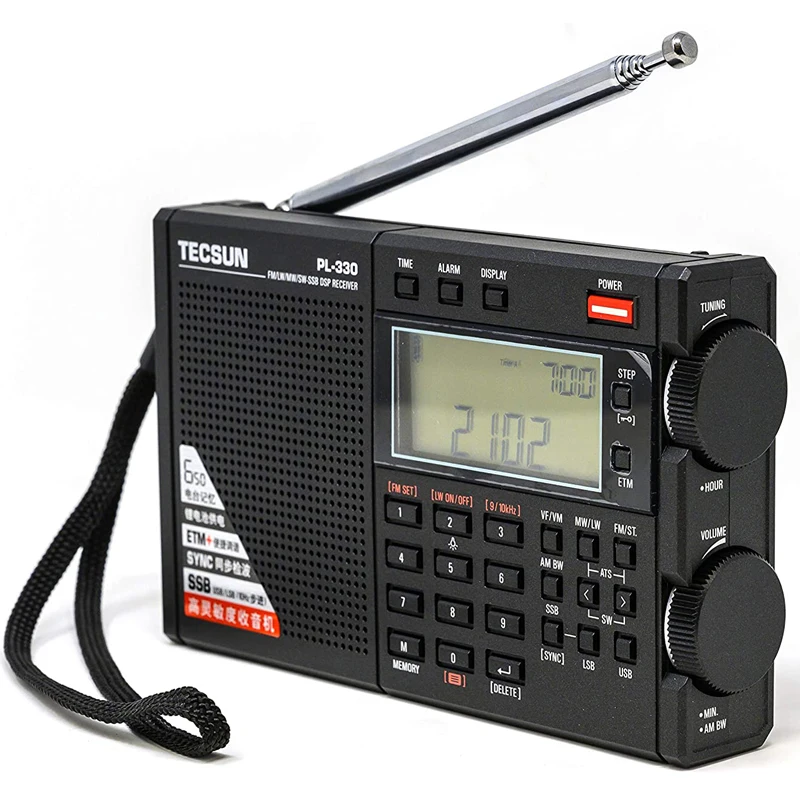 

Tecsun PL-330 Full Band Radio Portable FM Stereo LW/MW/SW SSB DSP Receiver Shortwave Radio Newest Firmware 3306 all-band Radio