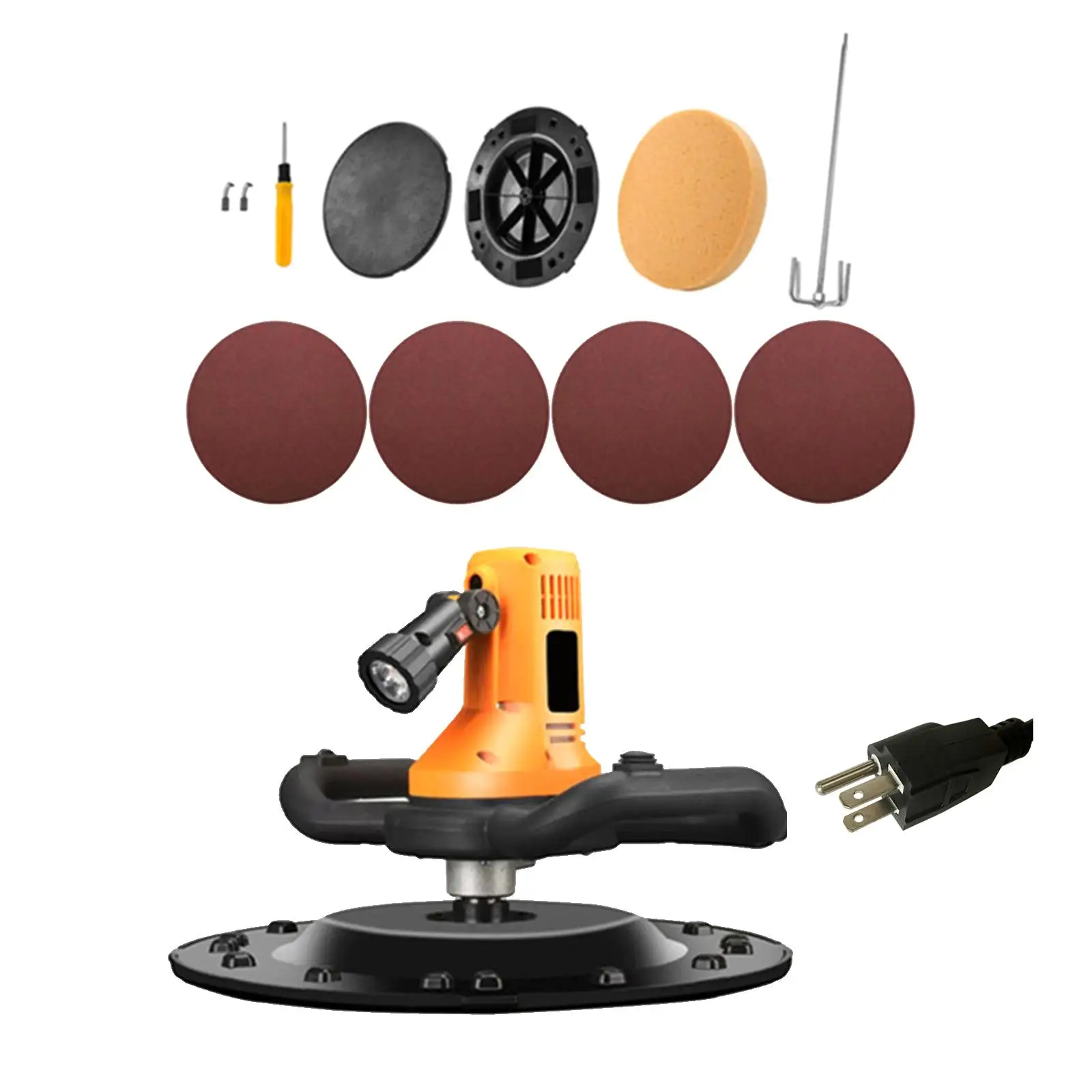 1680W Concrete Power Trowel with Mixing Rod Two Handle Concrete Mixers Handheld Wall Smoothing Polishing Machine for Concrete 3