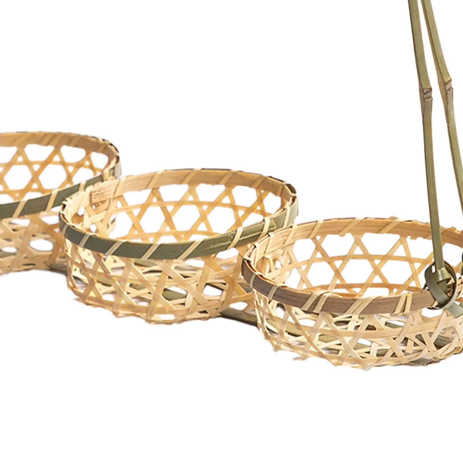 Bamboo Food Serving Basket Rustic Serving Trays Food Storage for Living Room Bamboo Food Serving Basket Rustic Serving Trays Food Storage for Living Room