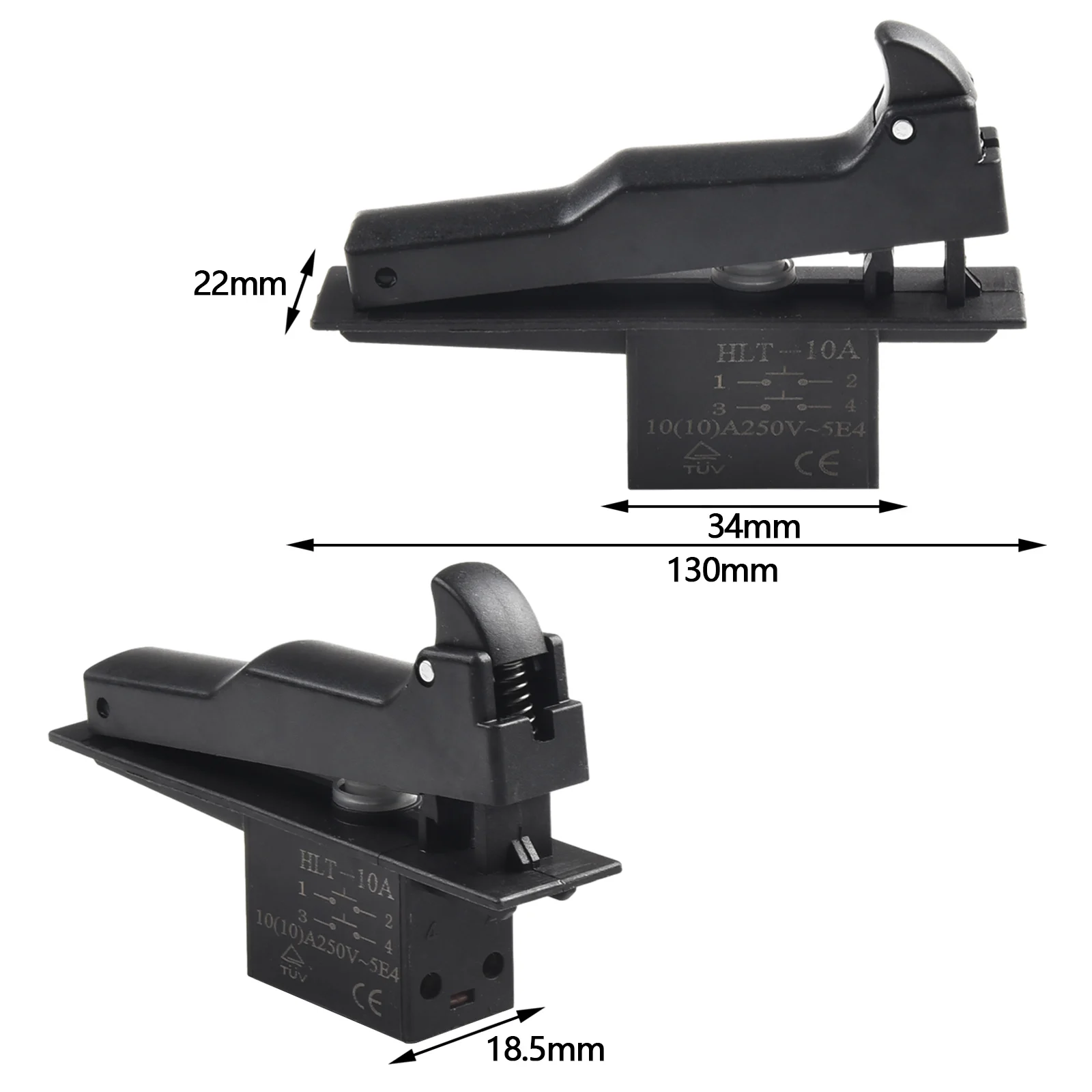 2pcs Lock On Trigger Switch For 150 Angle Grinder Electric Power Tools Accessories Replacement High Quality Durable