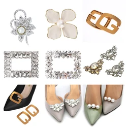 1PC New Lady Women Elegant Shoe Clip Shiny Rhinestone Decorative Clips Bridal High Heel Charm Buckle Shoes Rhinstones Ornament