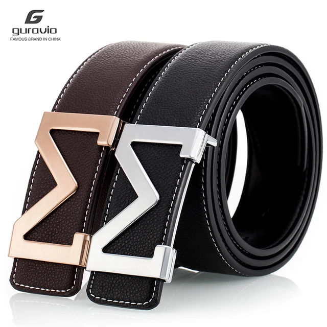 Fashion M Letter Buckle Belt Men's Designer Casual Luxury Brand