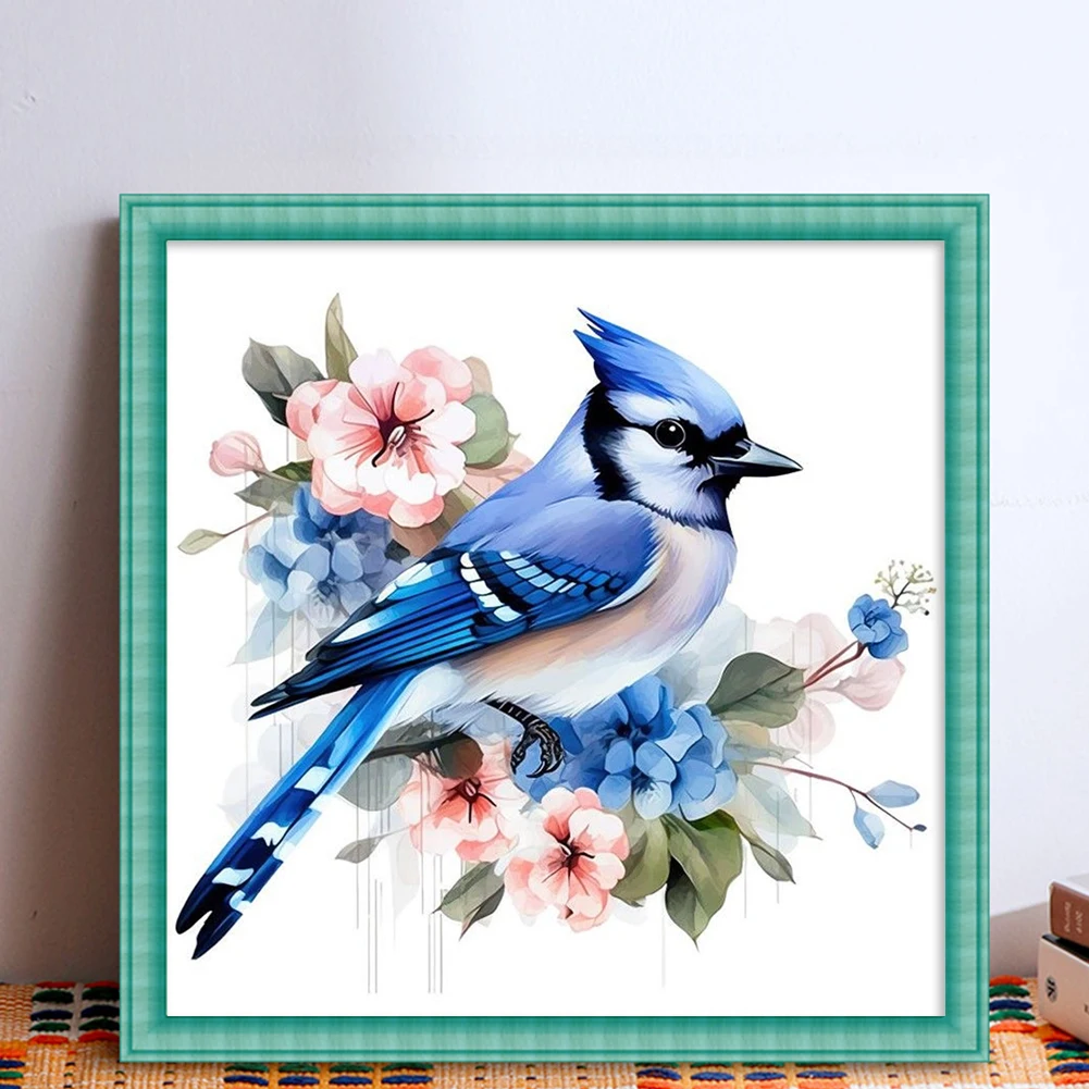 Cross Stitch Kit 20*20cm 18CT Flower Birds Series Cross Stitch Print Canvas Kit Full Embroidery Eco-cotton Thread Home Decor Painting Embroidery