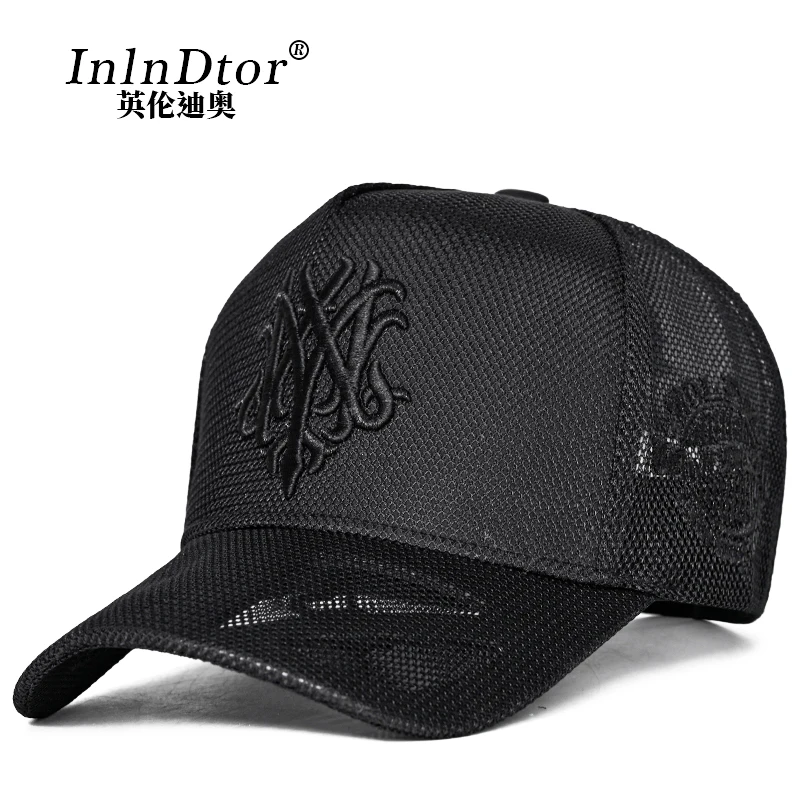 2025 summer mesh breathable high top baseball cap fashion face small big head bib hat casual for men