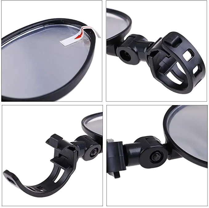 2 Rétroviseurs Vélo Réglables 360° - Pour Guidon 21-24mm, Télescopiques, Antireflets - 5
