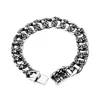 Fashion Vintage Male Skeleton Chain Bracelet Stainless Steel Punk Hip Hop Black All Skull Bracelets Jewelry Gifts Dropshipping 5