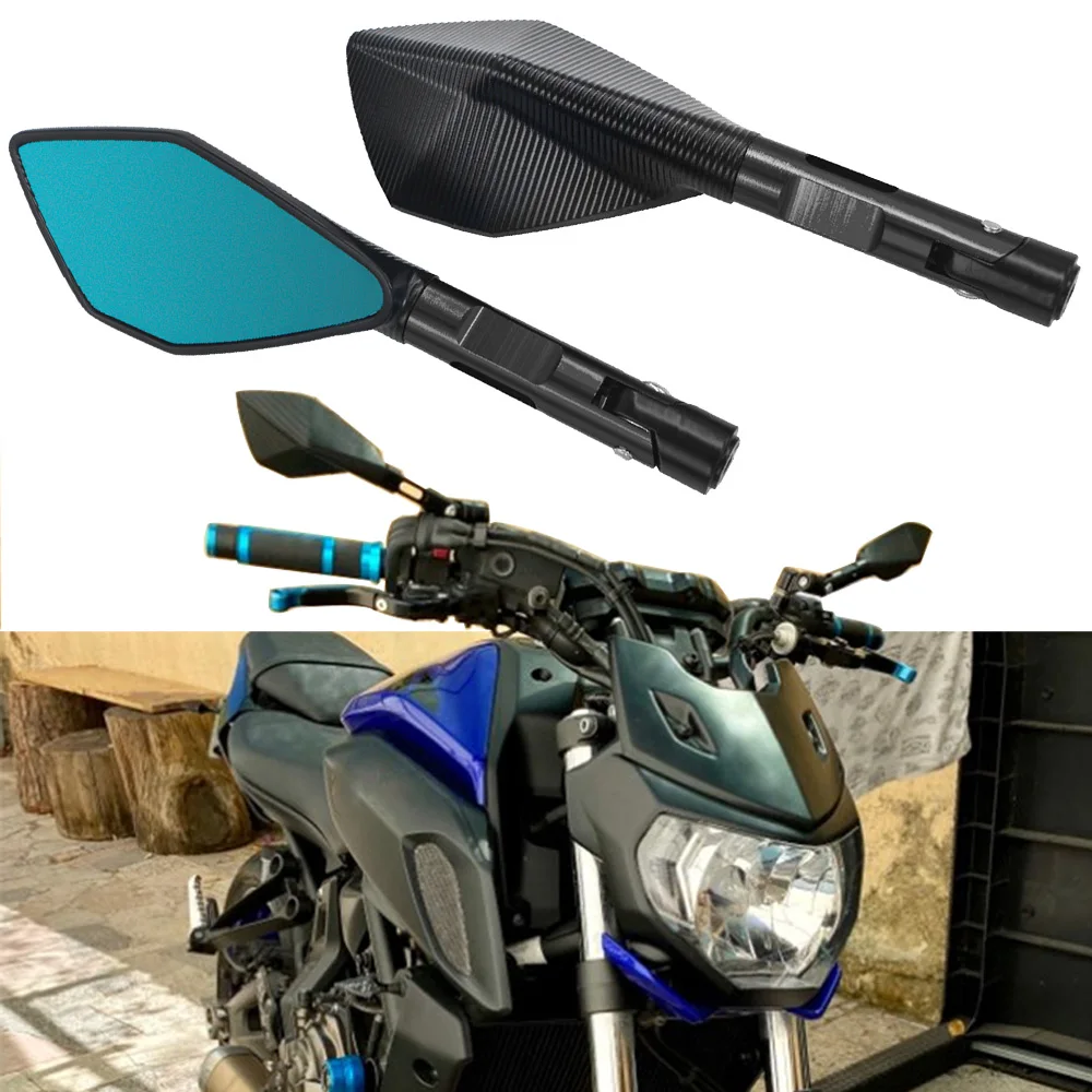 

Motorcycle Accessories Aluminum Rear View Rearview Mirrors Side Mirror For YAMAHA MT07 MT09 For Honda CB650F For Kawasaki Z900