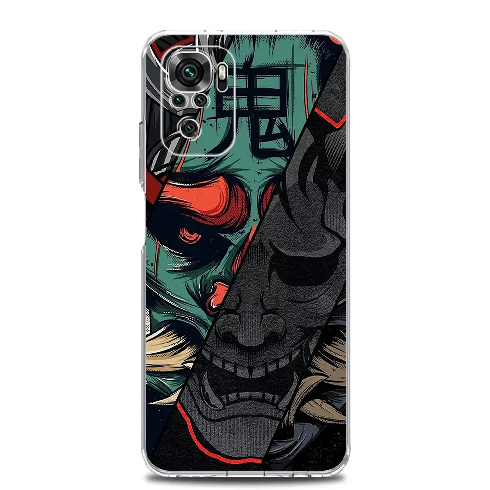 Samurai Hannya Mask Ghost Soft Phone Case