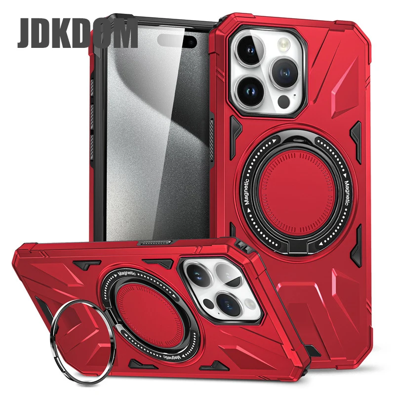 Shockproof Magnetic Ring Stand Case with Bracket Cover
