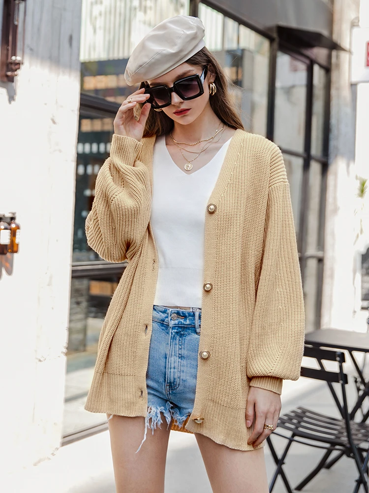 Simplee Casual long knitted cardigan 