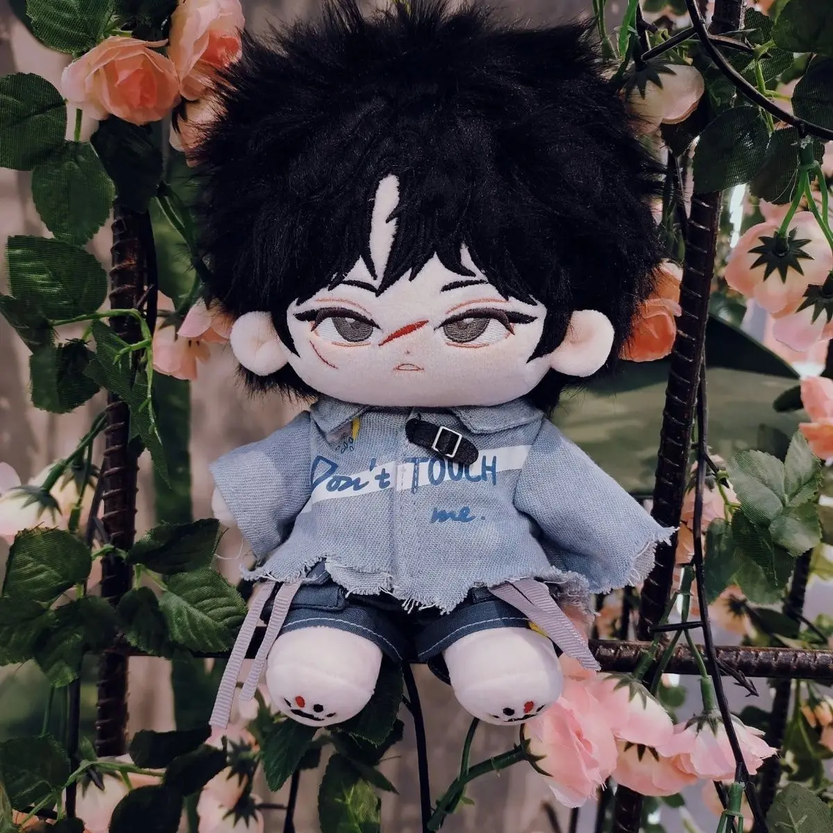 

No Attribute 20cm Handsome Boy Plush Body Dress UP Clothes Cotton Plushie Cosplay Game Mascot Gift