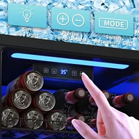 Fridge, Mini Fridge With Glass Door, Beverage Cooler Refrigerator, Wine Drink Beer Fridge, Adjustable Shelves & Digital Temperat 2