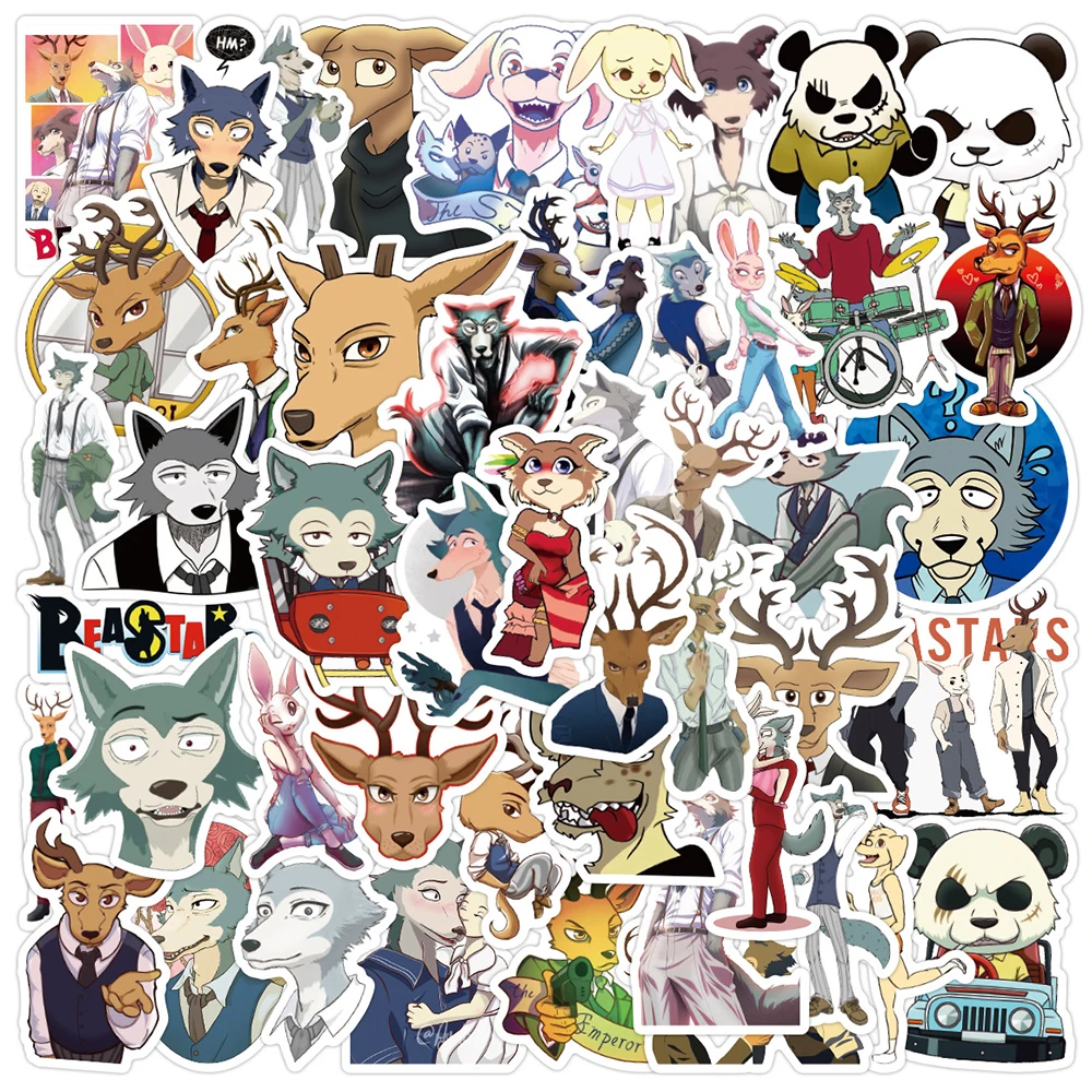 10/30/50 шт. стикеры Beastars крутые стикеры Legoshi Louis аниме эстетика скейтборд велосипед ноутбук стена Juno Haru