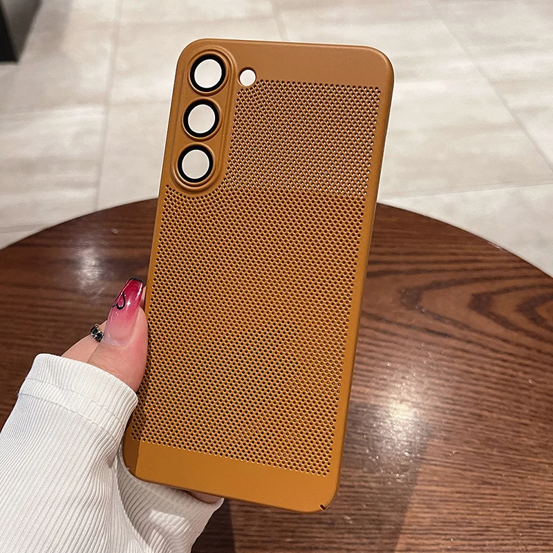Cooling Mesh Heat Dissipation Case For Samsung Galaxy S23 S22 S21 Plus Note 10 20 Ultra Camera Protection Breathable_voghion.com