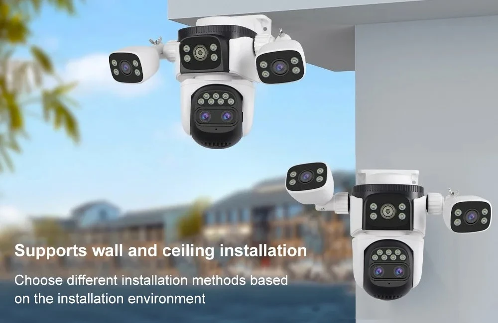 ANSVICAM 10K UHD WiFi6 20MP Outdoor Security Camera with 10X Zoom 3-Screens Four