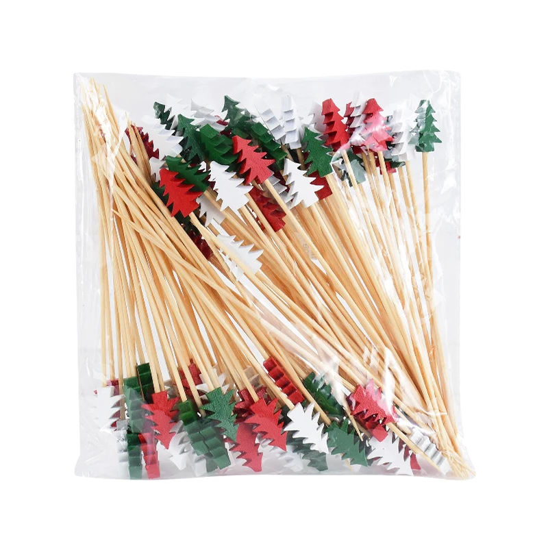 Festive Christmas & New Year Party Skewer & Cupcake Topper Set - 50/100 Pieces