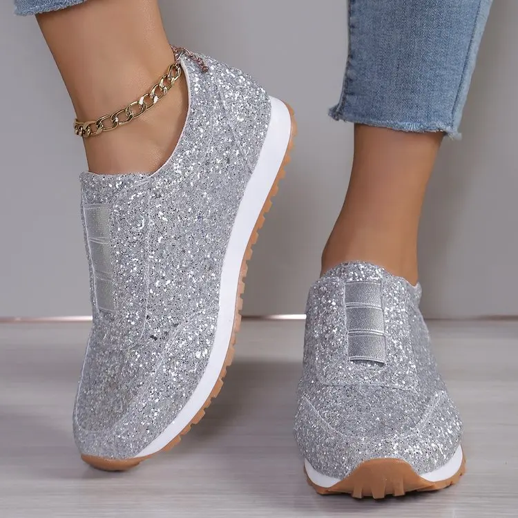 Bequeme Goldene Leichte Walking Toning Schuhe Für Damen_voghion.com