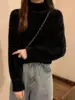 Winter Imitate Mink Wool Hot Fleecing Female Turtleneck Thicken Elastic Casual Sweater Women Knitted Tops Pullovers Soft  Warm 3