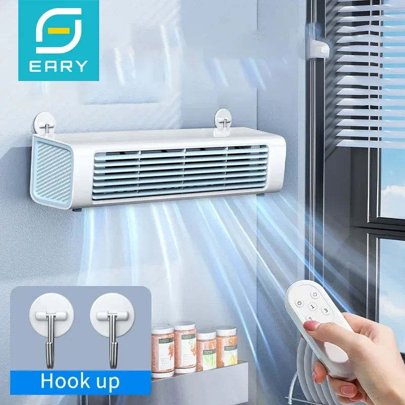 Eary Wall-mounted Bladeless Tower Fan With Remote Control Adjustable Summer Strong Cooling Airflow For Desk Air Conditioner Fan