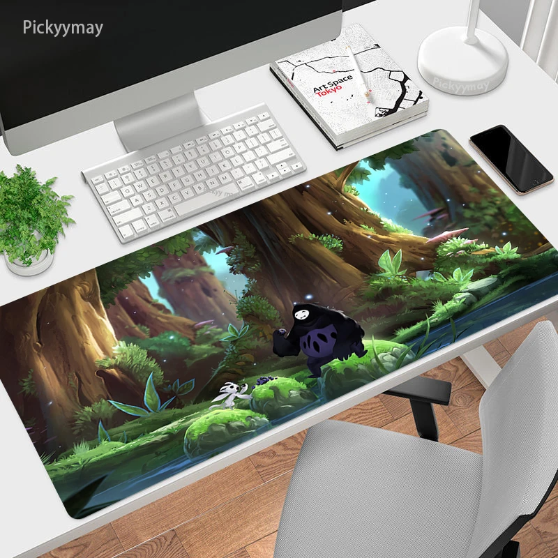 Ori e a Floresta Cega Grande Tapete de Mesa Jogo Mouse Pad hd Impressão Computador Bloqueio Borda Xxl Anime Mouse Tapetes Kawaii Mousepad - Imagem 4
