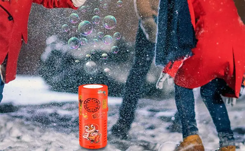 

Firework Bubble Machine Fun Electric Bubble Blower Machine With Colorful LED Lights 500mAh Battery Operated Bubble Maker