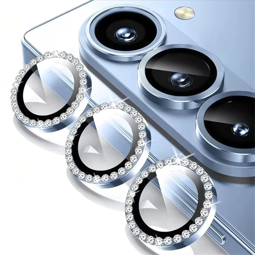 Luxury Diamond Camera Protector - Premium Tempered Glass Lens Cover