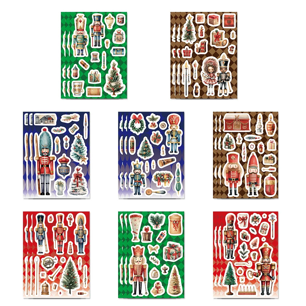 

8PCS Nutcracker Stickers Waterproof DIY Laptop Phone Guitar Case Car Motorcycle Skateboard Abstract Art Stickers