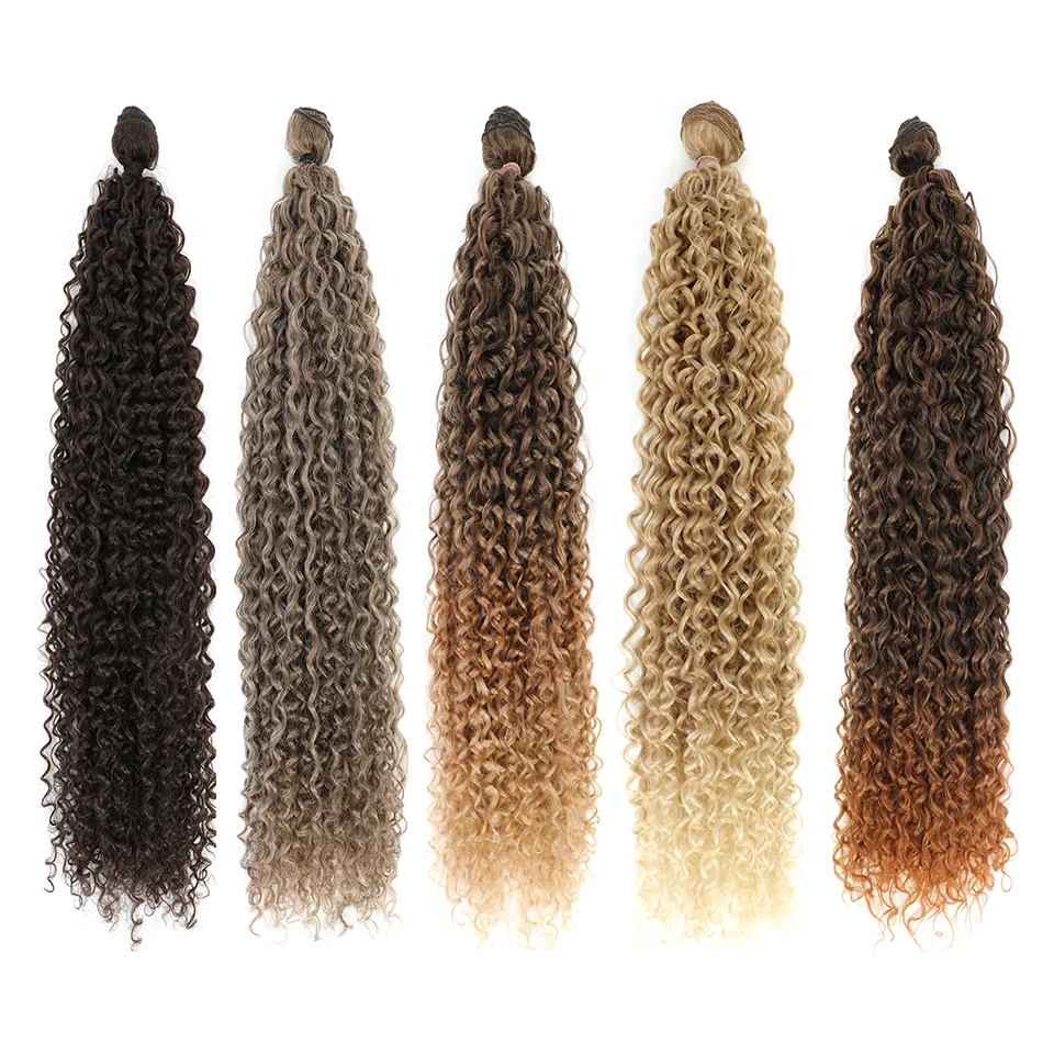 Synthetic Curly Hair Bundles Water Wave Hair Weave Extensions Weaving heat Temperature hair extensions 4112377