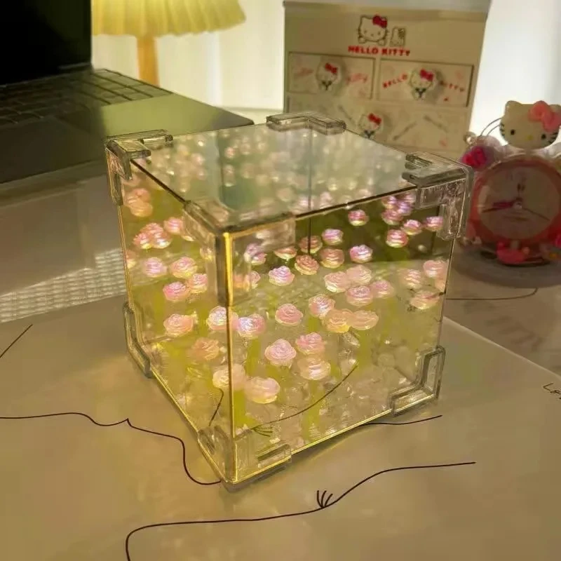 Creative Diy Tulip Flower Sea Cube Three-Dimensional Small Night Lamp Material Package for Girlfriend Couple Girlfriends 6