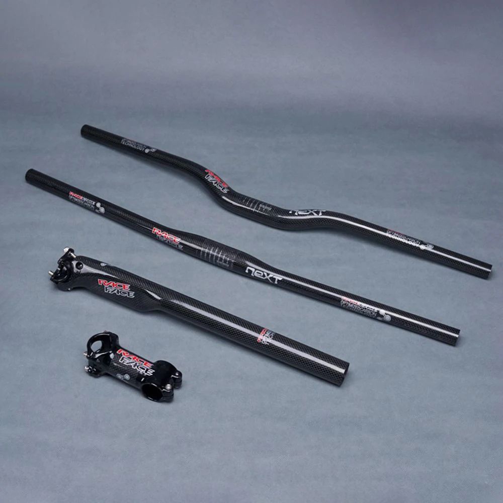 Race Face Next MTB Bike Handlebars Sets Carbon Fiber Handlebar SeatPost Stem For Mountain Bicycle Handle Bar Parts 3K Glossy