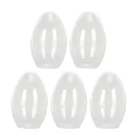 Transparent Plastic Egg Shaped Container for Makeup Sponge - Portable for cosplay and for stud Earrings 1