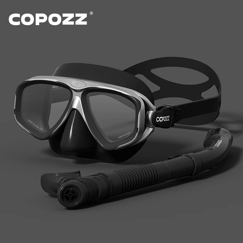 Premium Anti-Fog Snorkel and Diving Mask Set with Adjustable Strap