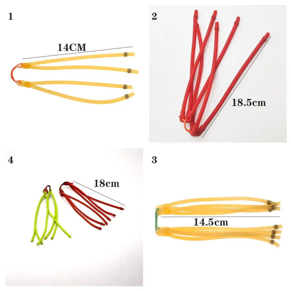 Slingshot Band Group Elastic Rubber Bands Latex Powerful Catapult  Replacement Hunting Shooting Outdoor Sports Fishing Supplies