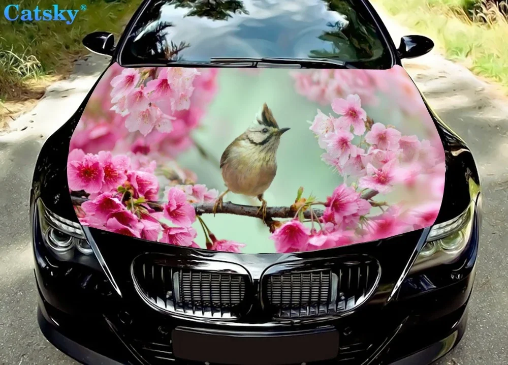 

Custom Flower Car Hood Sticker,Cute Bird Car Hood Decoration,Hood Protection Cover,Vinyl Car Sticker,Car Body Side Color Decal