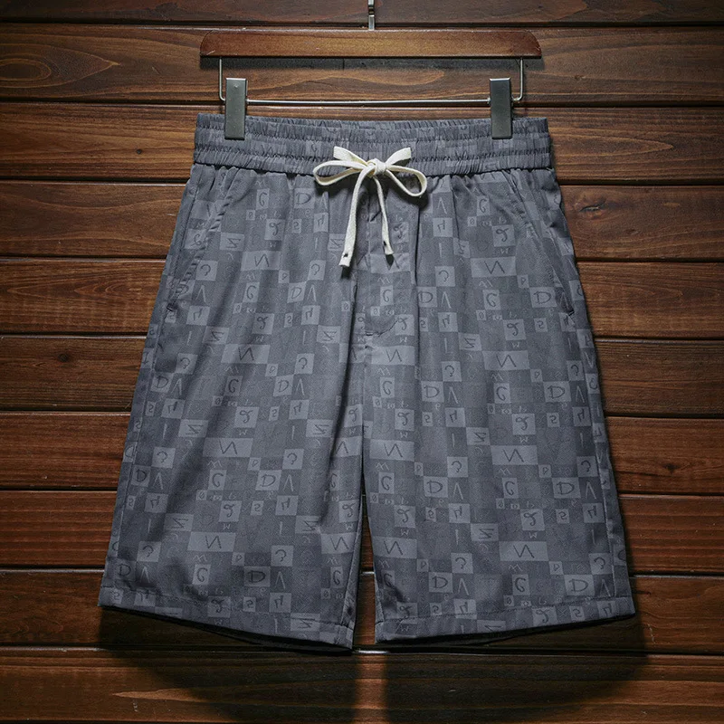 Fashion Printed Shorts Men's Summer Loose Stretch All-Match Home Men's Breathable Beach Pants Casual Outdoor Shorts