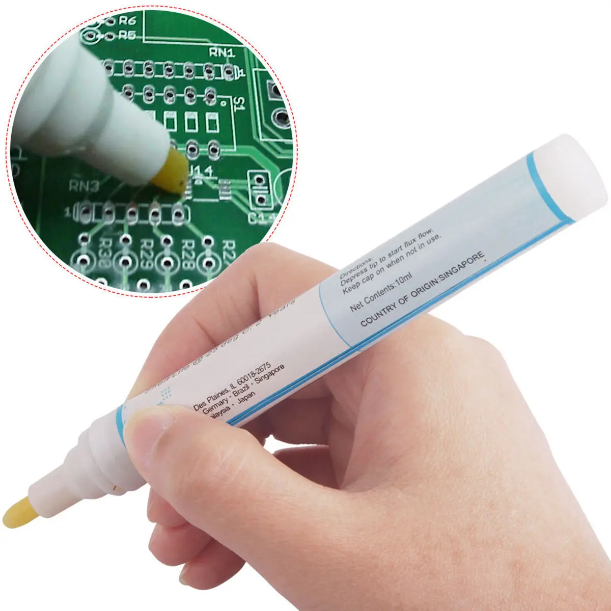 

951 Soldering Rosin Flux Pen Low-Solid Non-clean DIY Solder Power Cleaning-free Welding Pen for FPC/PCB Board Welding Repair