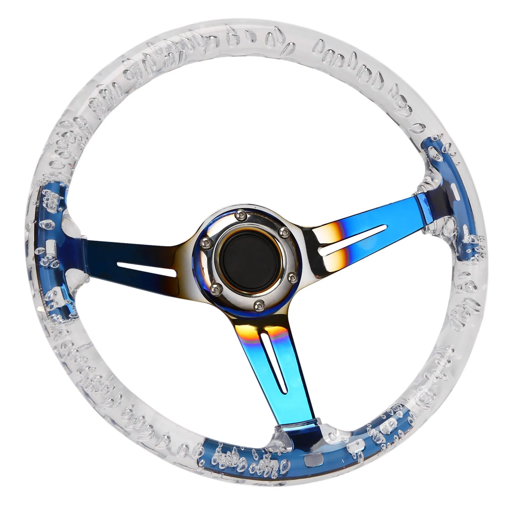 

Universal Car Acrylic Transparent Racing Sports Steering Wheel
