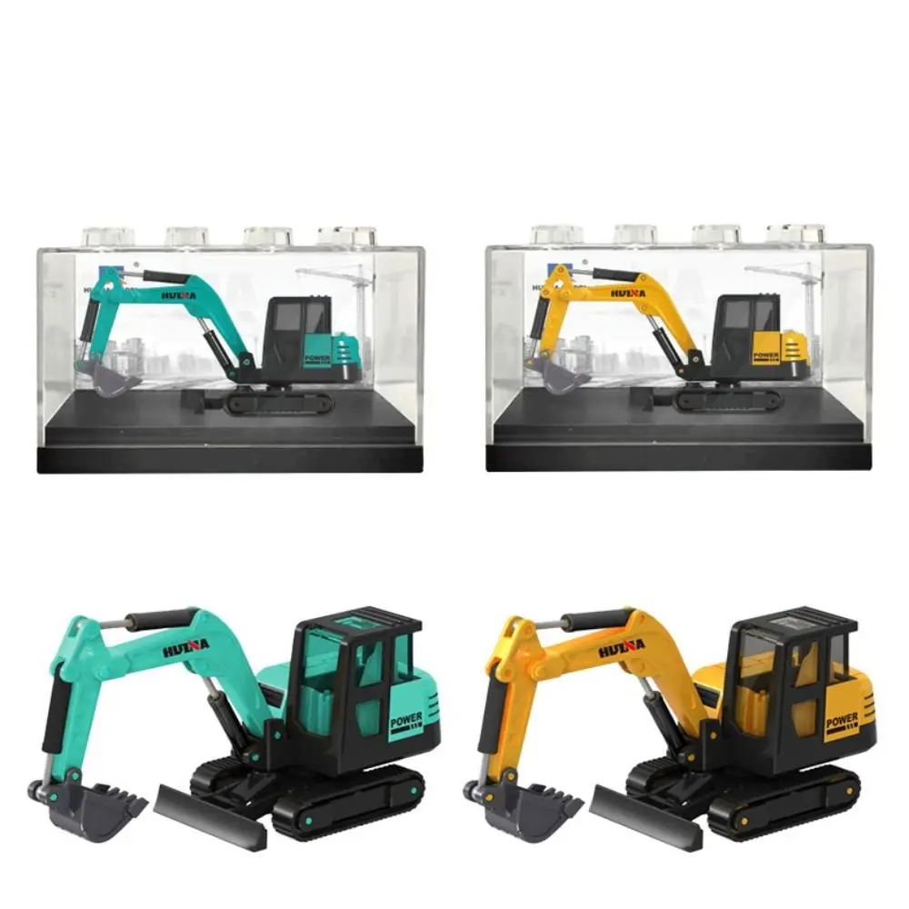 1:80 Scale Engineering Car Model Forklift Dumper Road Roller Construction Truck Toys Alloy Material Vehicle Excavator Bulldozer
