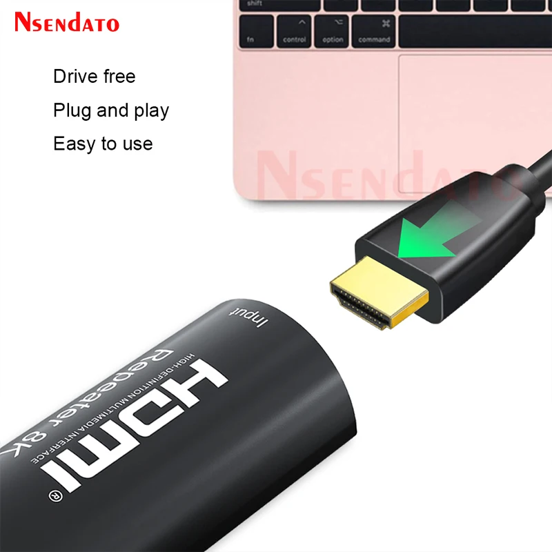 8k HDMI Repeater 30M 8K 60Hz 4K 120hz HDMI Extender 30M HDMI 2.1 Signal Repeater Amplifier Booster Adapter Converter for PS5 PC