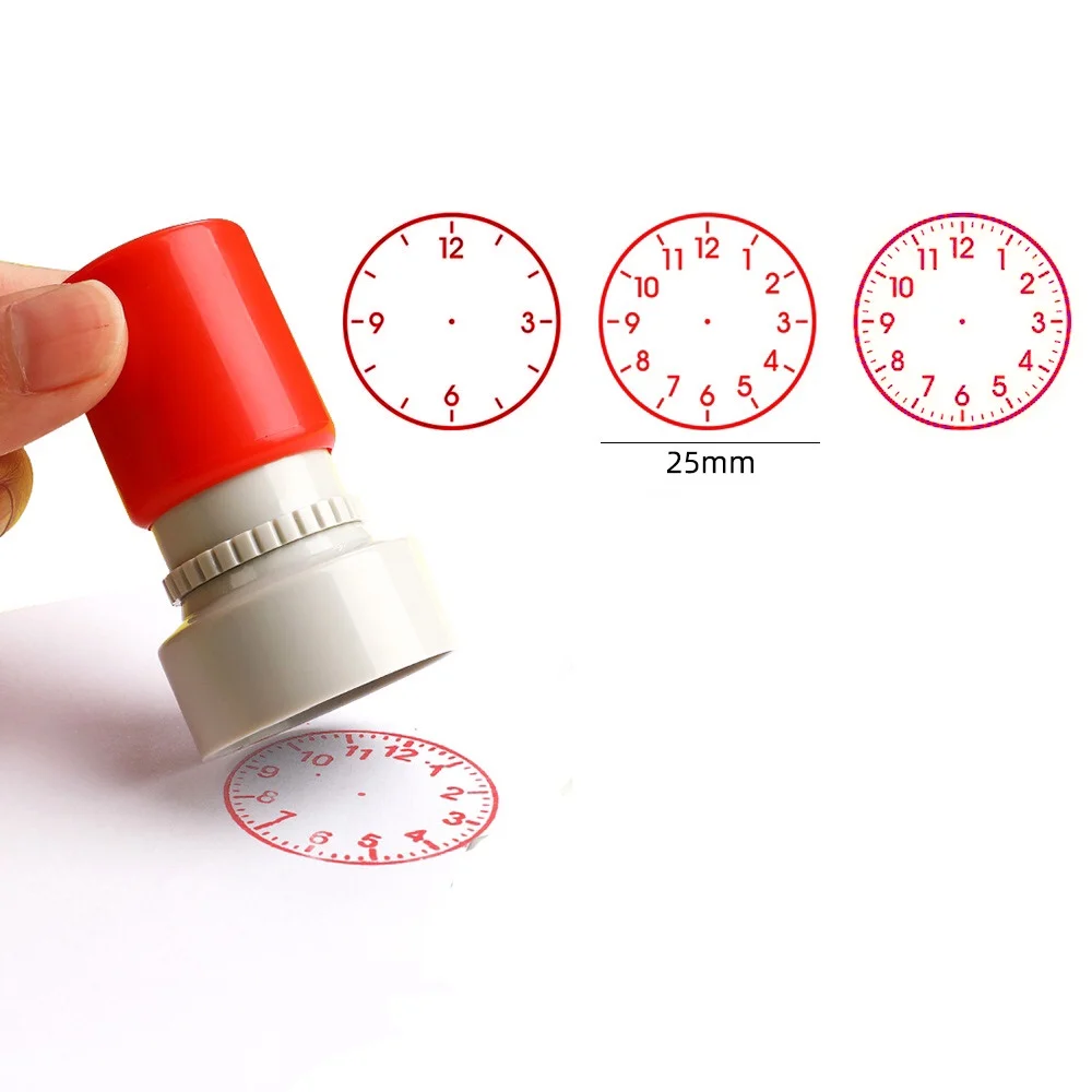 1PC Clock Stamp Teaching Tools for Kids Learning on Watch Multiple Style Student Teaching Tools Adis School Supplies 4
