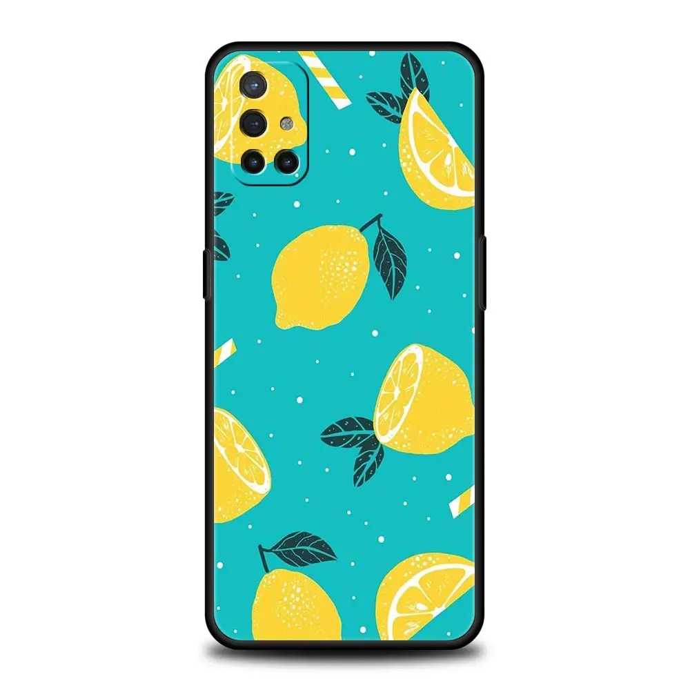 Mediterranean Lemon Silicone Phone Case with Enhanced Protection