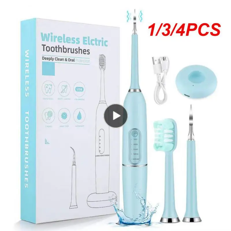 

1/3/4PCS Electric Calculus Remover Cleaning Device Teeth Cleaner Tooth Whitening Irrigator Remove Tartar Scaler