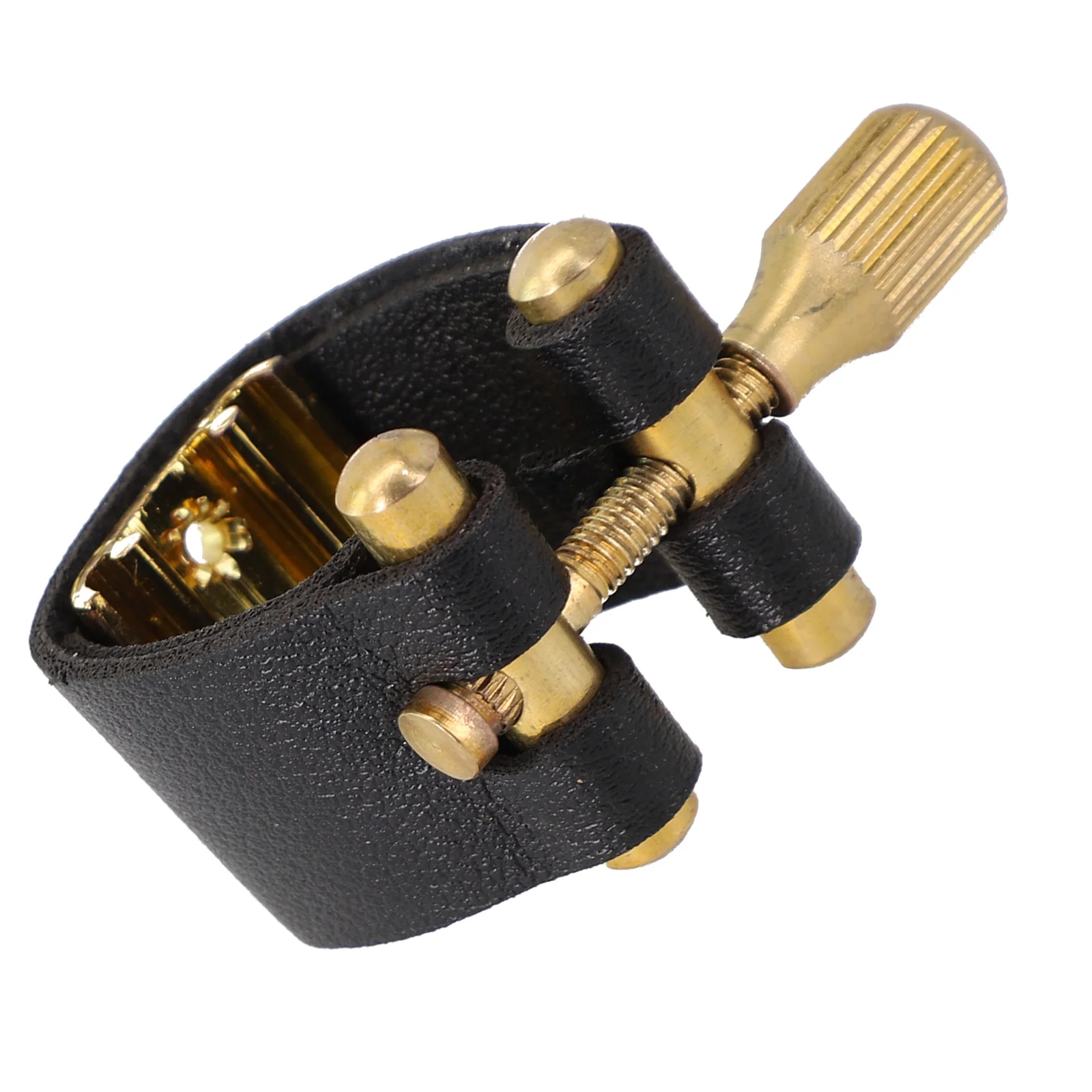 Boccaglio Legatura Soprano Sax Bocchino Accessori In Pelle Pu Clip Di Fissaggio Nera Per Soprano Sax Meta Durevole
