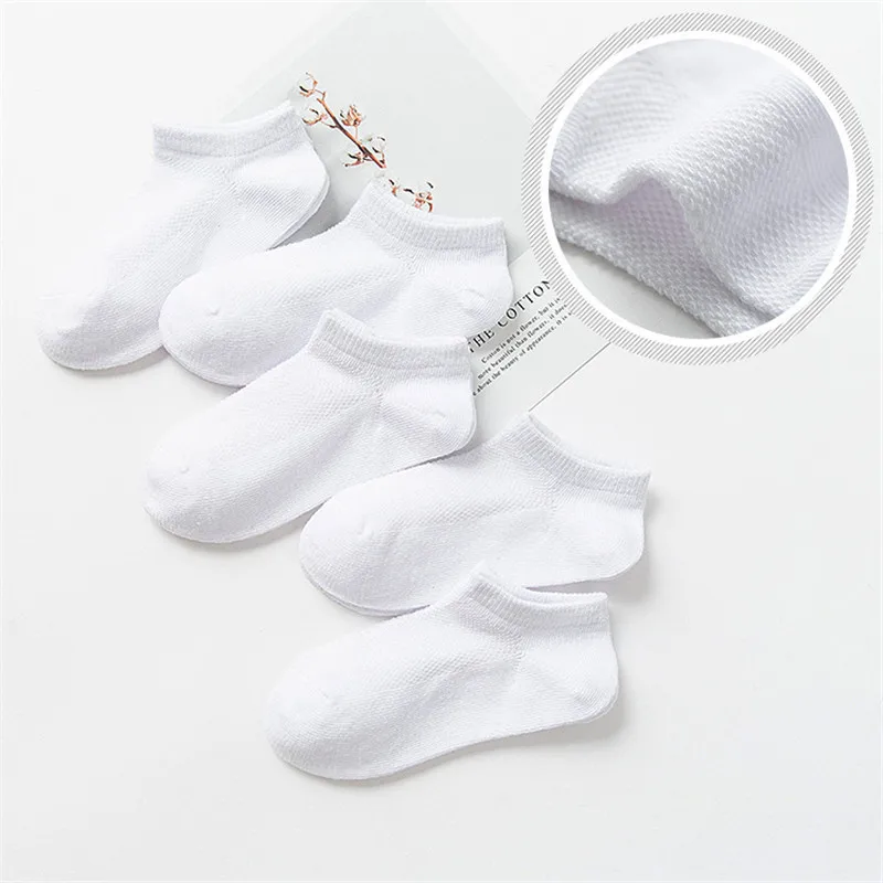 Kids Socks Children Socks Cotton Summer Boy Girl Baby Fashion Cute Cartoon Breathable Soft Mesh For 1-12Y Teen Kids Casual Sock 5 Pairs/Lot