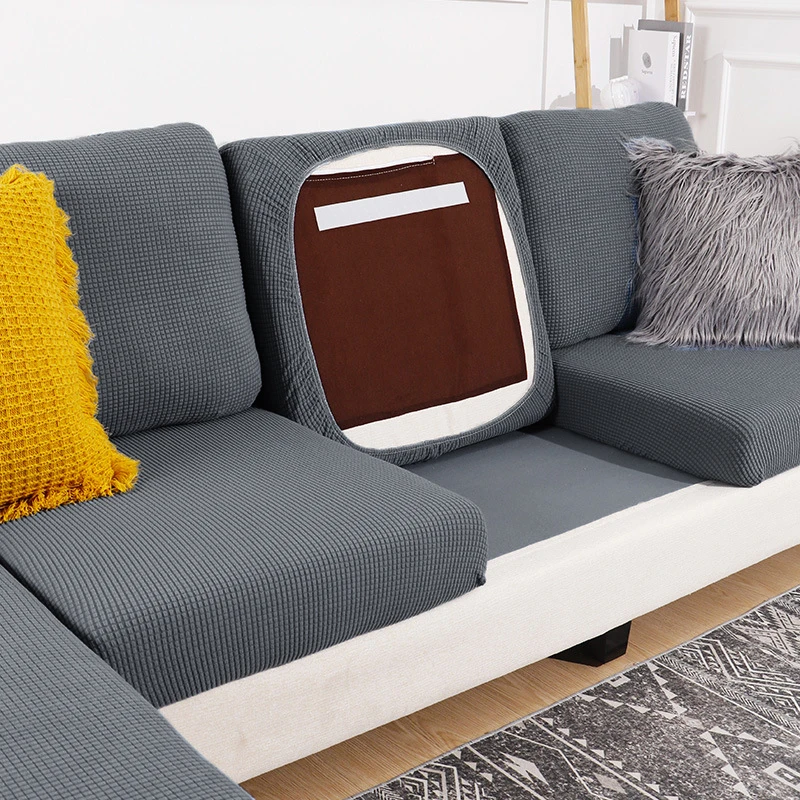 Stretch Sofa Seat Cushion Cover Thick Jacquard Couch Cushion Covers Sectional Seat Slipcovers Armchair Anti Cat Paw Textured 4